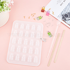 Kits de fabrication de moules pour pendentifs ours DIY&nbsp;DIY-GF0002-68