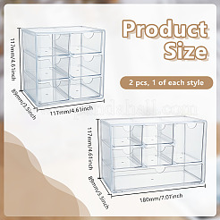 2 caja de almacenamiento de plástico para escritorio de 2 estilos&nbsp;ODIS-GO0001-27