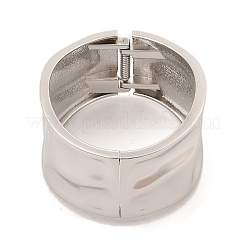 Не тускнеющие винтажные широкие браслеты из кованого сплава с шарнирами для женщин&nbsp;BJEW-L629-08P