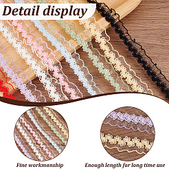 32 ярд двухцветной нейлоновой эластичной кружевной ленты с короной OCOR-GO0001-25