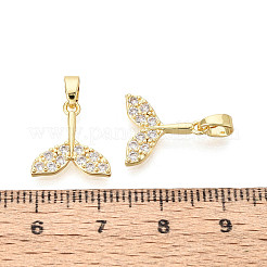 Латунные микропаве прозрачные кубические циркониевые подвески&nbsp;KK-N259-10G