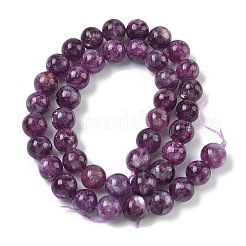 Натуральный лепидолит / пурпурный слюдяный камень бисер пряди&nbsp;G-C270-O05-14