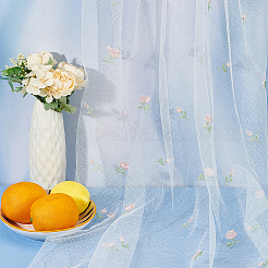 Сетчатая ткань из полиэстера с цветочным узором&nbsp;SENE-WH0003-45A