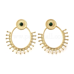 Овальные серьги-гвоздики из нержавеющей стали 304&nbsp;EJEW-D315-05G