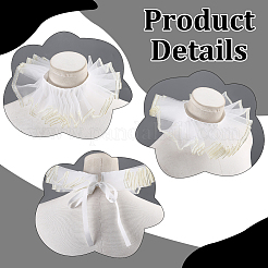 Cuello de encaje desmontable de gasa para mujer&nbsp;DIY-WH0816-189