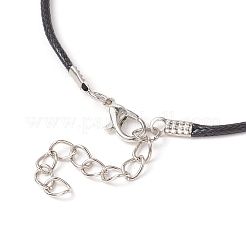 Стеклянные бусины 3d красные ленты сердечки подвески ожерелья NJEW-MZ00089