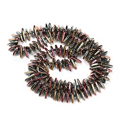 Стеклянные бусины с гальваническим покрытием &nbsp;GLAA-K061-04A-FB01