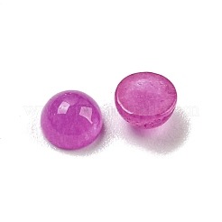 天然の白翡翠の染色カボション  半円  マゼンタ  4x2~2.5mm&nbsp;G-H309-03-37
