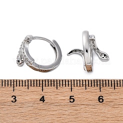 Латунные кубических серьги циркония обруч&nbsp;EJEW-Q014-39P