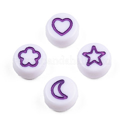 Белые непрозрачные акриловые бусины&nbsp;MACR-N008-41G