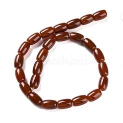 天然石カーネリアンビーズ連売り  染め＆加熱  ドラムビーズ  15.5~16.5x10.5~11mm  穴：1.6mm  約25個/連  15.79''（40.1センチメートル）&nbsp;G-NH0019-B01-03