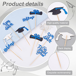 10 шт. бумажная вставка для торта на тему выпускного&nbsp;AJEW-WH0270-500B
