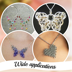 8 стиль овальные открытые соединительные кольца из нержавеющей стали 304 STAS-AR0002-07