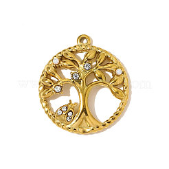 Подвески из нержавеющей стали 304 со стразами&nbsp;STAS-OY009-92G