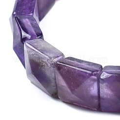 Натуральные аметистовые бусины эластичные браслеты для женщин и мужчин BJEW-C097-06Z