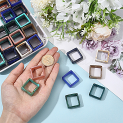 80шт. 8-х цветная акриловая рамка для бусин OACR-ME0001-17