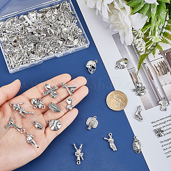 120 шт. 20 стиля подвески из сплава в тибетском стиле со спортивной тематикой TIBEP-ME0001-07