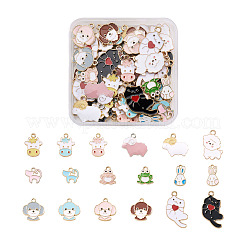 72pcs 18 pendentifs en émail en alliage de style&nbsp;ENAM-CW0001-10