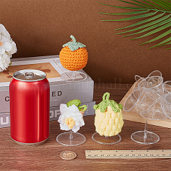 50 supporto per topper per torta in plastica trasparente per statuette&nbsp;ODIS-FG0002-01B