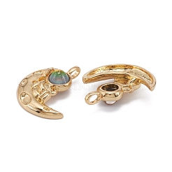 Латунь стекло кулоны KK-C223-02G