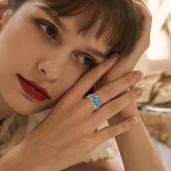 Цинковый сплав с синтетической бирюзой&nbsp;FS-WGE57A9-01