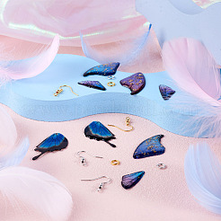 Набор для самостоятельного изготовления сережек-капель в форме крыльев бабочки&nbsp;DIY-FW0001-20