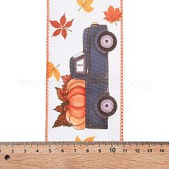 5 ярд полиэстеровой проволочной ленты с принтом в честь Дня благодарения&nbsp;OCOR-K009-01C