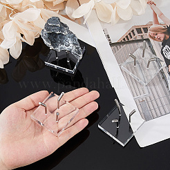 4 шт. держатель для хрустального шара из нержавеющей стали с квадратными прозрачными акриловыми основаниями&nbsp;AJEW-DC0003-35