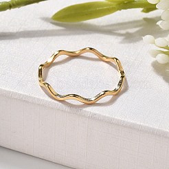 Кольца волнистые из нержавеющей стали 304&nbsp;RJEW-I110-01G