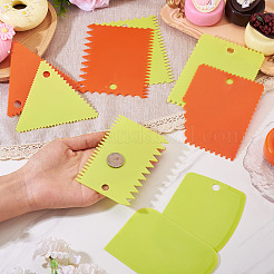 9 шт. 3 вида пластиковых скребков для крема для выпечки AJEW-TA0002-34