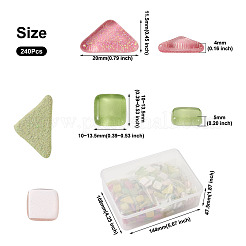 240шт 2 стиля прозрачных стеклянных кабошонов GLAA-EL0001-02A