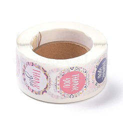 Круглые самоклеющиеся бумажные наклейки из пвх DIY-XCP0001-50