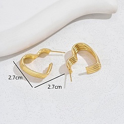 Boucles d'oreilles coeur en laiton&nbsp;XG2436