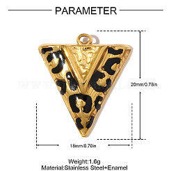 Подвески из нержавеющей стали 304 с эмалью&nbsp;STAS-OY006-34G