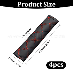4 шт. универсальные накладки на ремни безопасности автомобиля из искусственной кожи&nbsp;AJEW-CL0001-96B