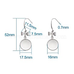 Ganchos para pendientes de acero inoxidable quirúrgico 316&nbsp;STAS-TAC0001-01A