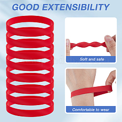 10шт. силиконовый шнур-браслет со словом BJEW-CN0001-04B