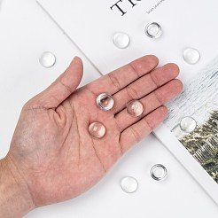 Прозрачный полукруглый стеклянные кабошоны&nbsp;GGLA-R027-16mm