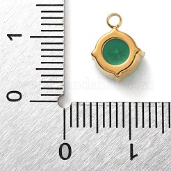 Ciondoli in acciaio inossidabile 304 con micro pavé di zirconi cubici&nbsp;LS-STAS-K292-01G-17