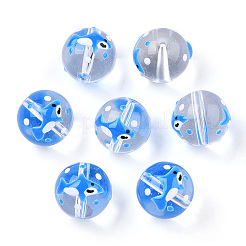 Transparentes Glas mit Emailleperlen&nbsp;LAMP-T011-19A