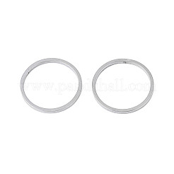 変色しない304ステンレススチール製リンクリング  ステンレス鋼色  18x1mm  内径：16mm&nbsp;STAS-T047-15J