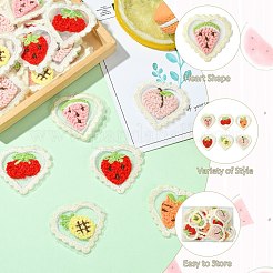 30 шт. 6 стиля сердца компьютерная вышивка ткань приклеиваемые/пришивные нашивки&nbsp;DIY-CJ0003-17