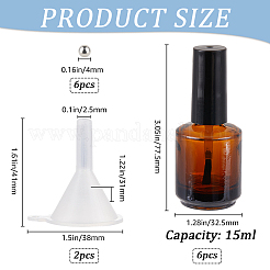 Leere Flasche aus transparentem Glasnagellack&nbsp;AJEW-GF0009-78