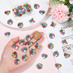 Подвески из сплава эмали 40шт 10 стиля&nbsp;ENAM-NB0002-04