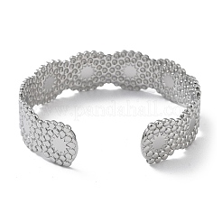 Braccialetti a polsino in acciaio inossidabile 304 per donna&nbsp;BJEW-Z078-18P