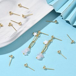 Застежки для круглых латунных сережек-гвоздиков&nbsp;XGR0051G-39G