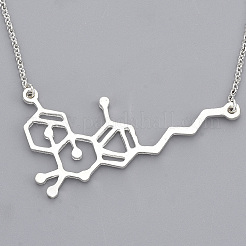 Ожерелья кулон из сплава унисекс NJEW-T010-01S-NF