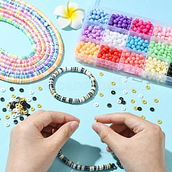 8 нить 8 цвета бусины из полимерной глины ручной работы&nbsp;CLAY-CJ0001-93