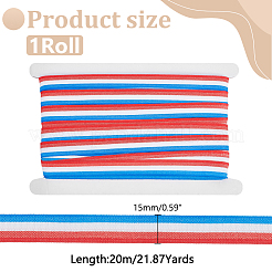 20 м полиэстеровые полосатые эластичные шнуры SRIB-WR0001-13