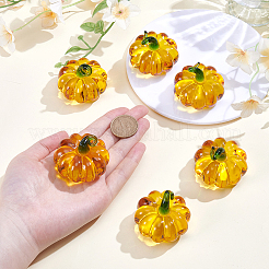 6 décoration de citrouille en verre&nbsp;DJEW-GA0001-84